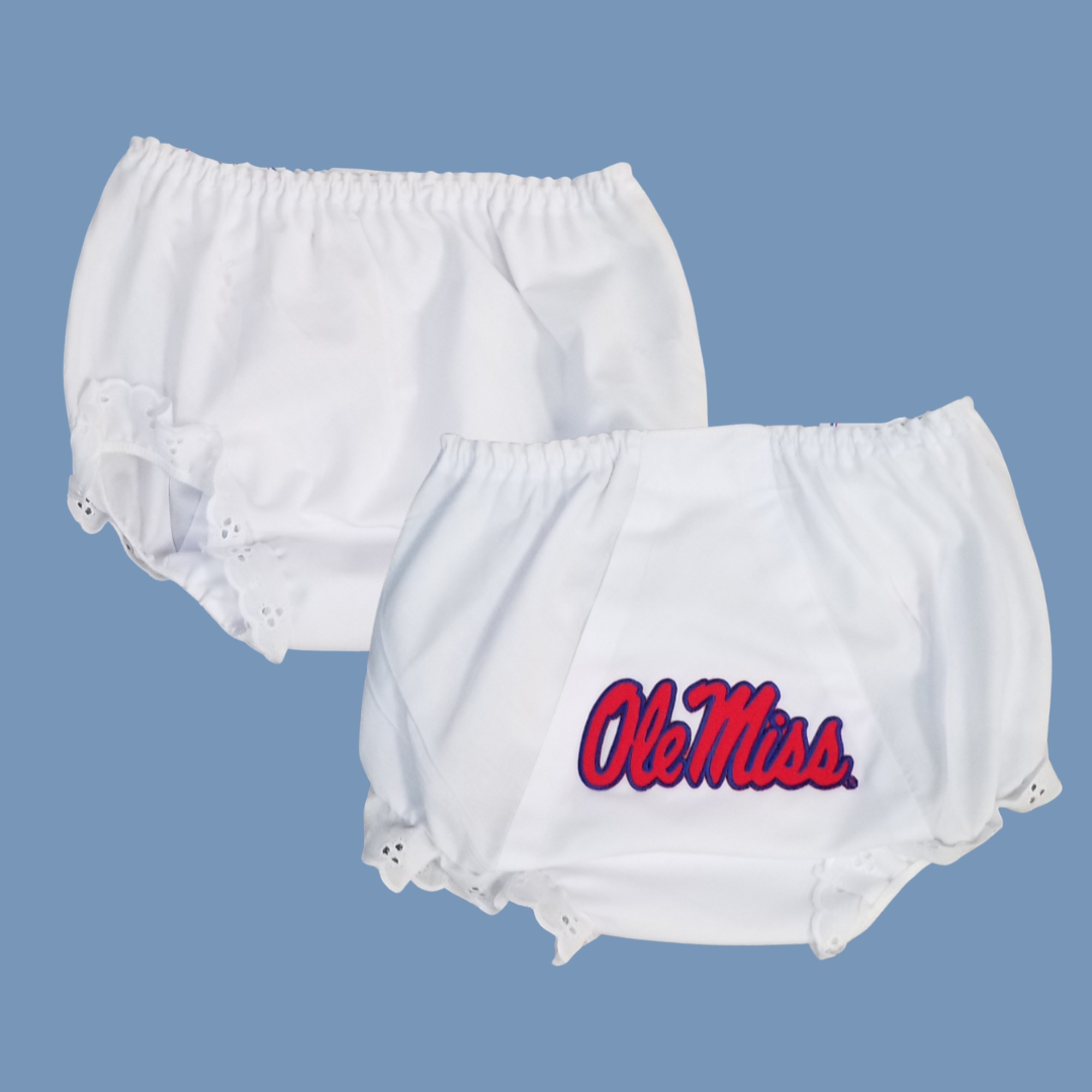 image of: Ole Miss Infant Eyelet Diaper Cover 6-12mo