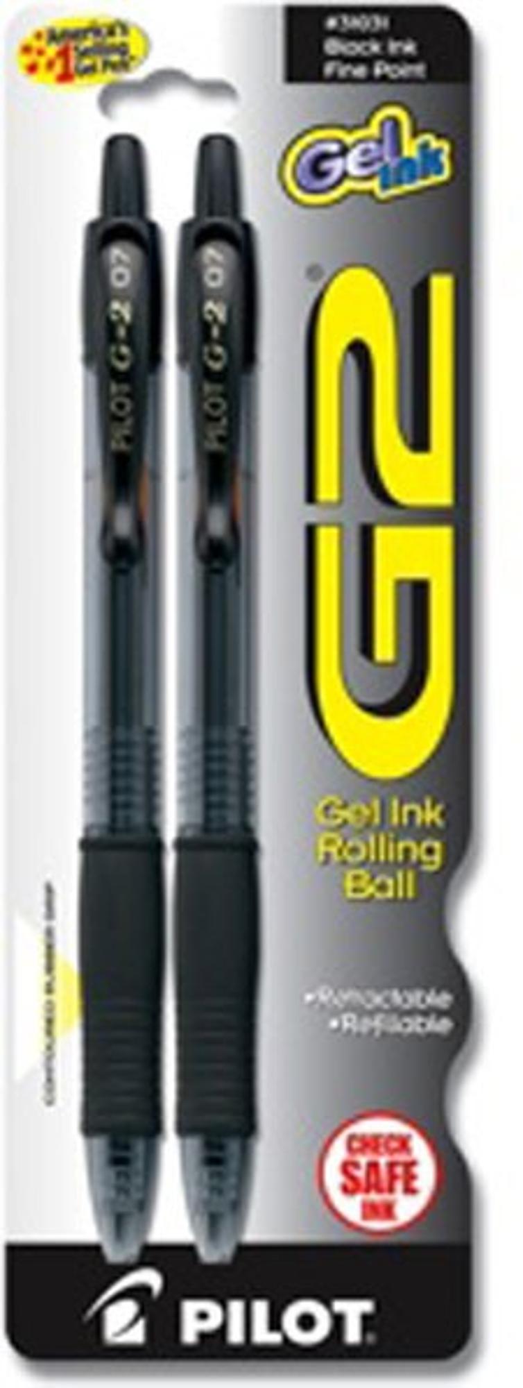 image of: PEN G2 GEL FINE 2 PK BLACK