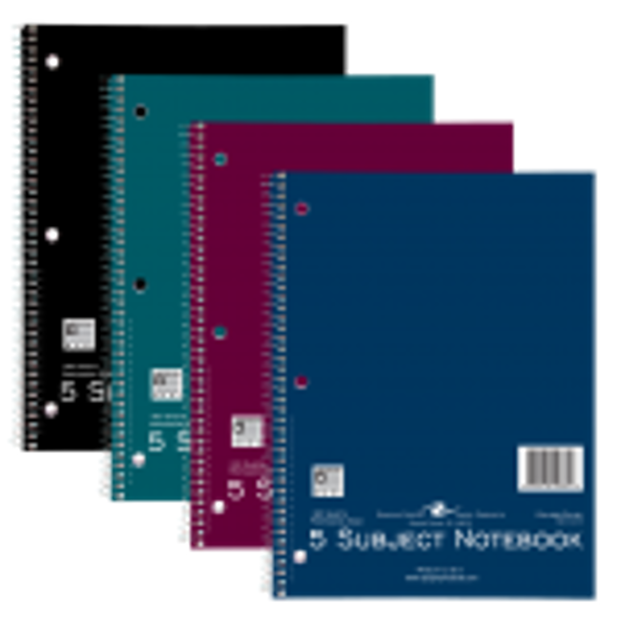 image of: WIREBOUND 5SUB Notebook 10.5" CM 180 SHT ASST CVR