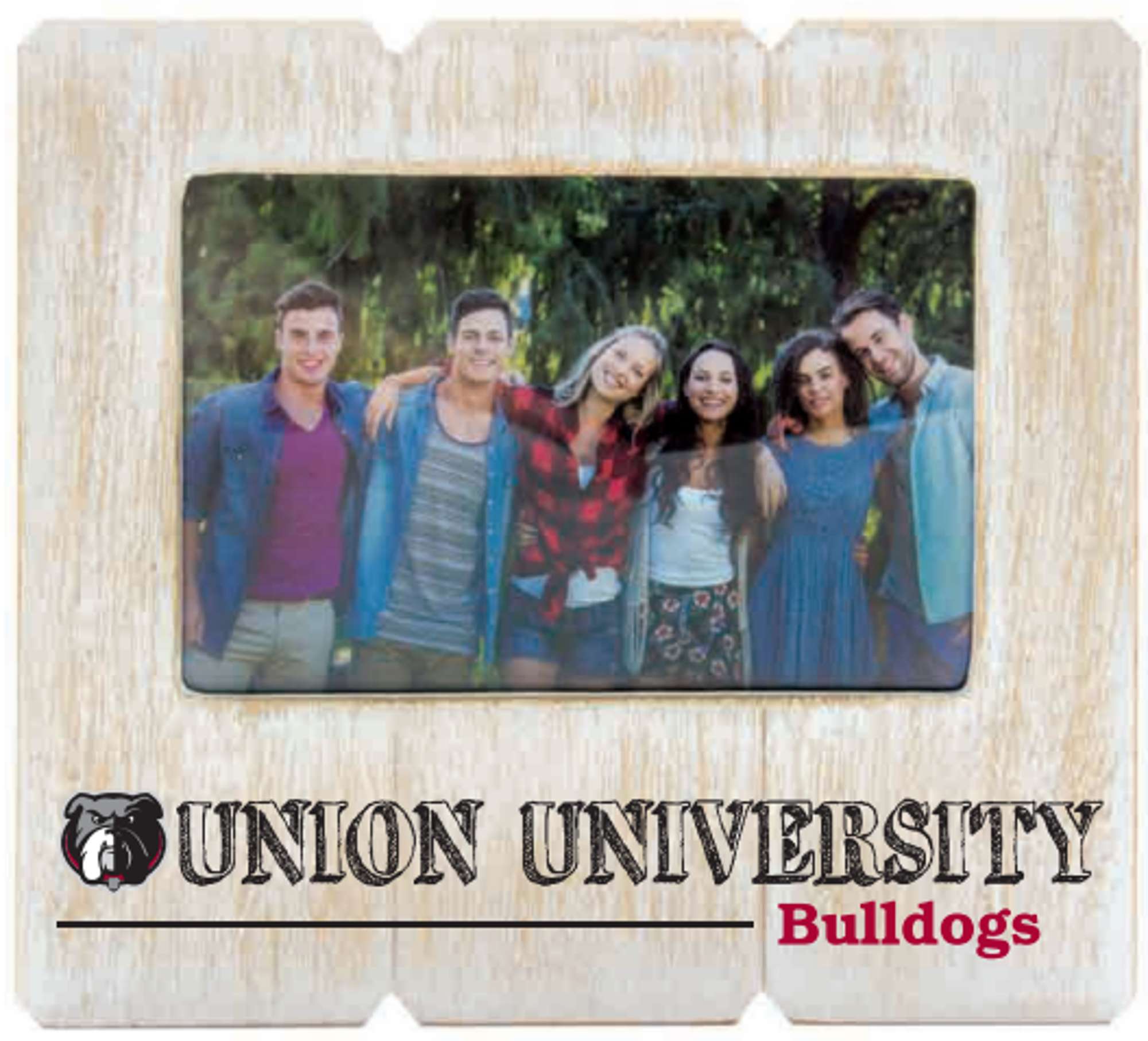image of: Union University Bulldogs 4x6 Distressed Wood Frame