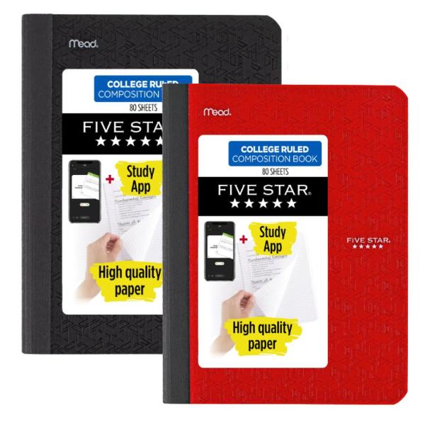Five Star Composition Notebook; $9.99