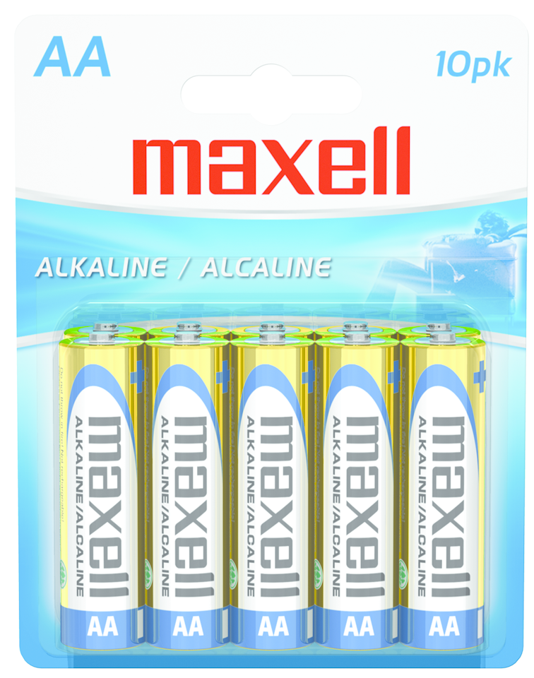 image of: Maxell Alkaline Batteries - AA 10Pk BP