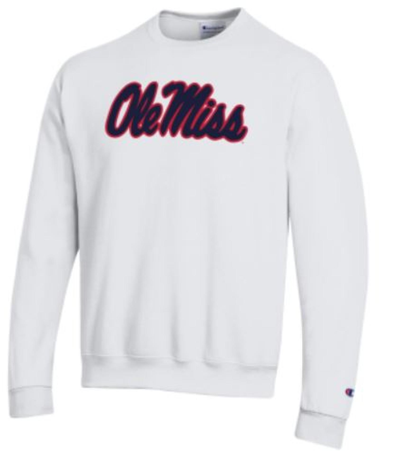 image of: Ole Miss Script Crew Navy Ink