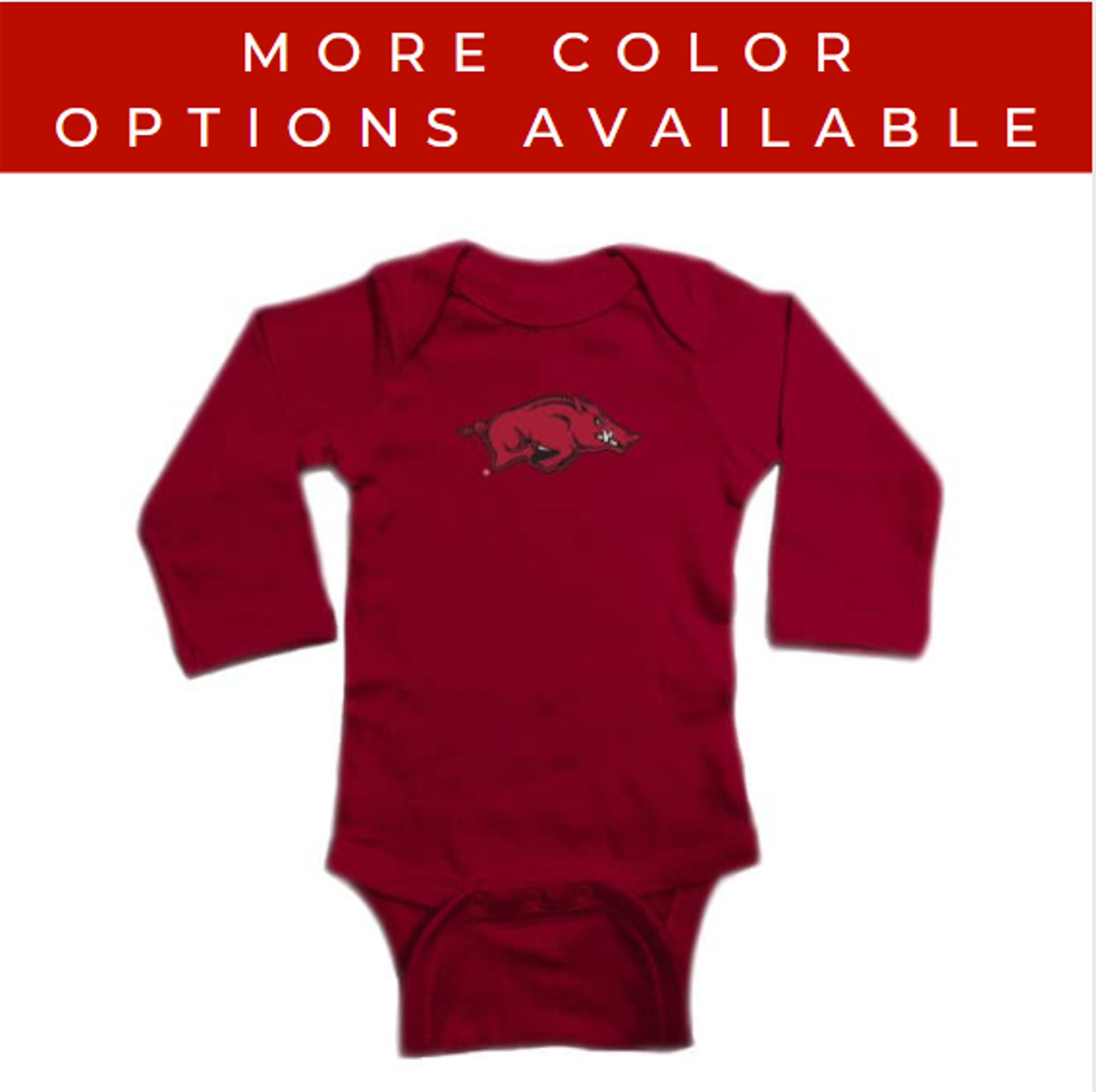 image of: Arkansas Razorbacks Infant Long Sleeve Creeper