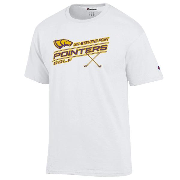 UWSP Golf Basic Champion Tee, White; $24.98