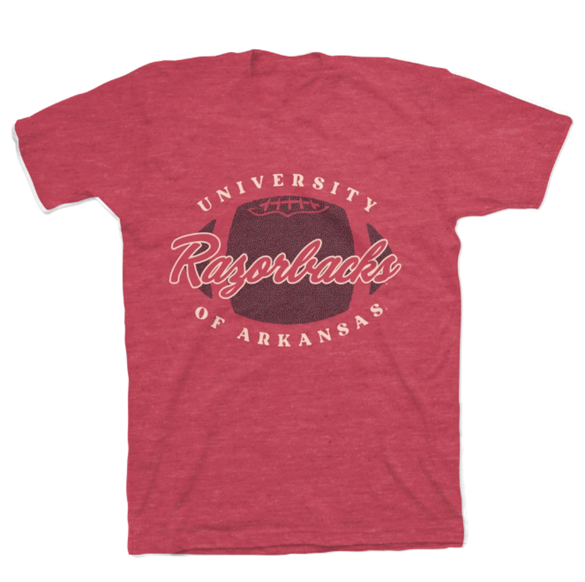 image of: Arkansas Razorbacks Football Outline Short Sleeve Tee- Cardinal