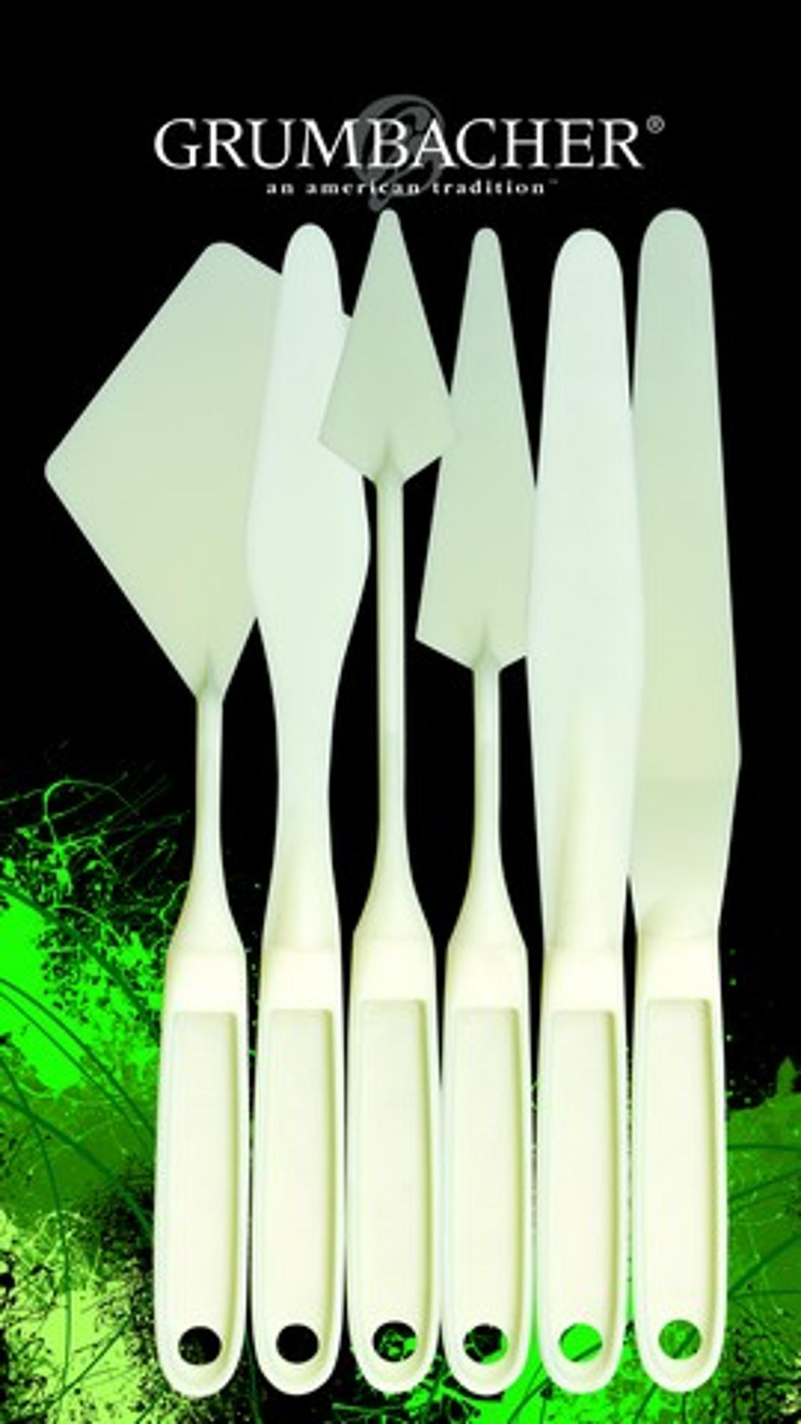 image of: Grumbacher PLASTIC PALETTE KNIFE 6 PIECE SET