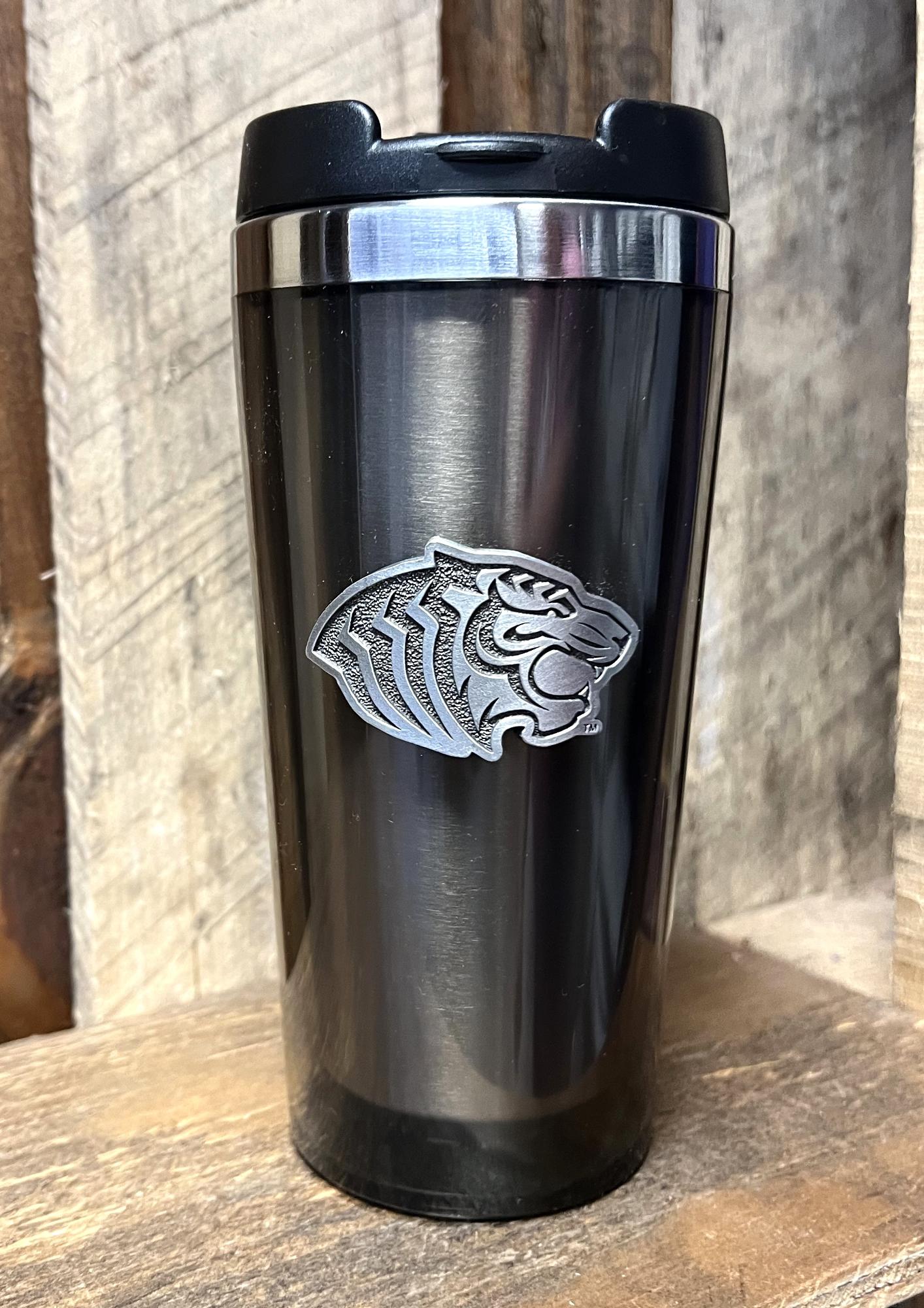image of: Ouachita Tigers Travel Mug with Spill Resistant Lid