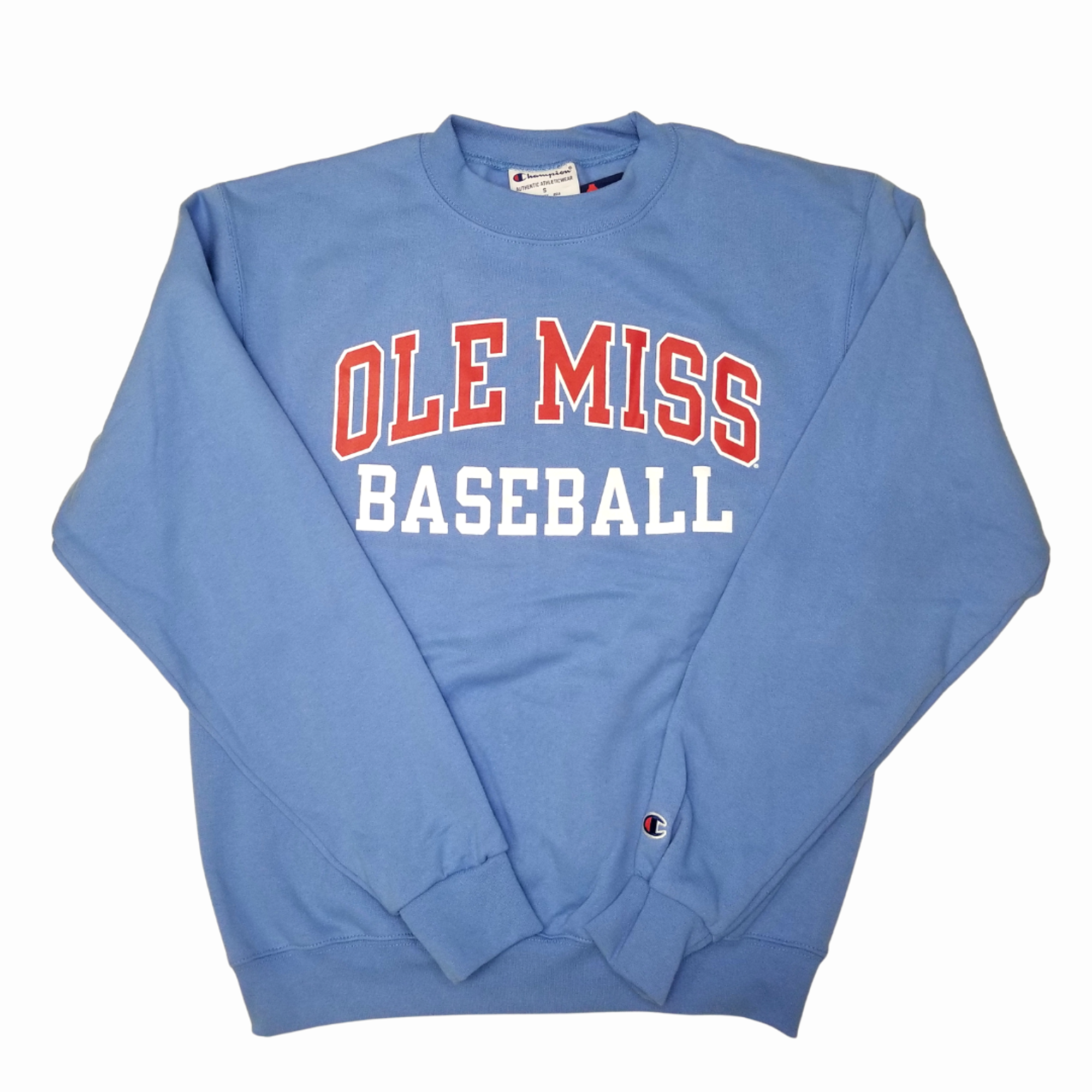 image of: Ole Miss Baseball Crew Light Blue