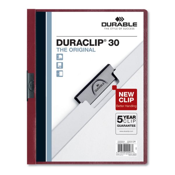 image of: Duraclip 30 Maroon Report Cover
