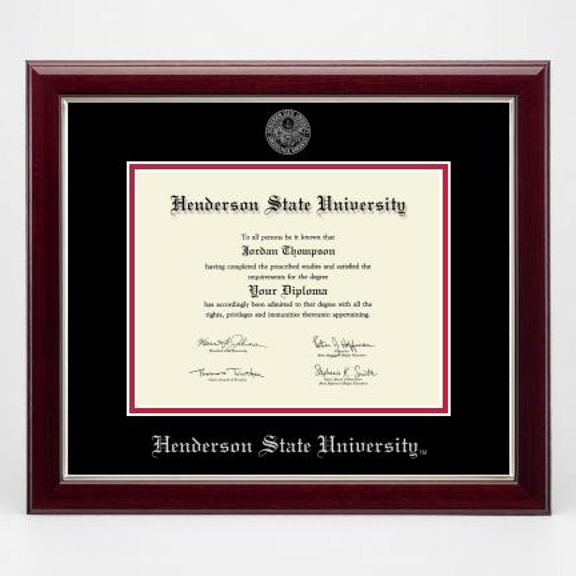 Product image 1 of 2 for Silver Embossed Black and Red Mat Diploma Frame