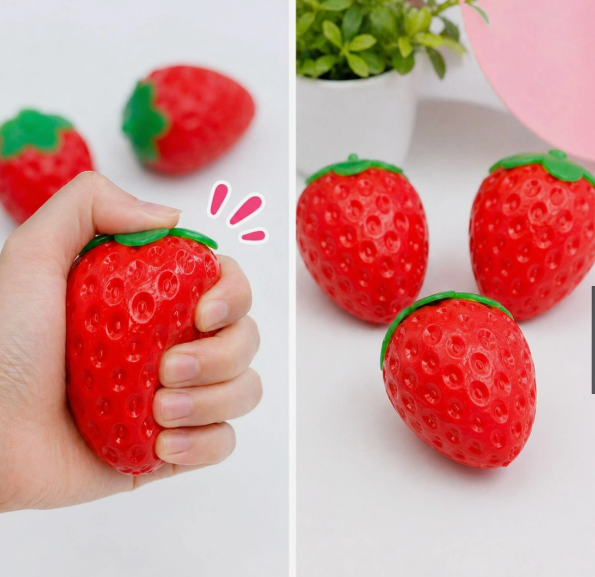 Product image 3 of 3 for Fidget Toy - Strawberry Squishy