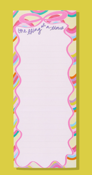 Taylor Elliott Designs List Pad with Magnet, "One Thing At A Time" - 100 Sheets; $13.98