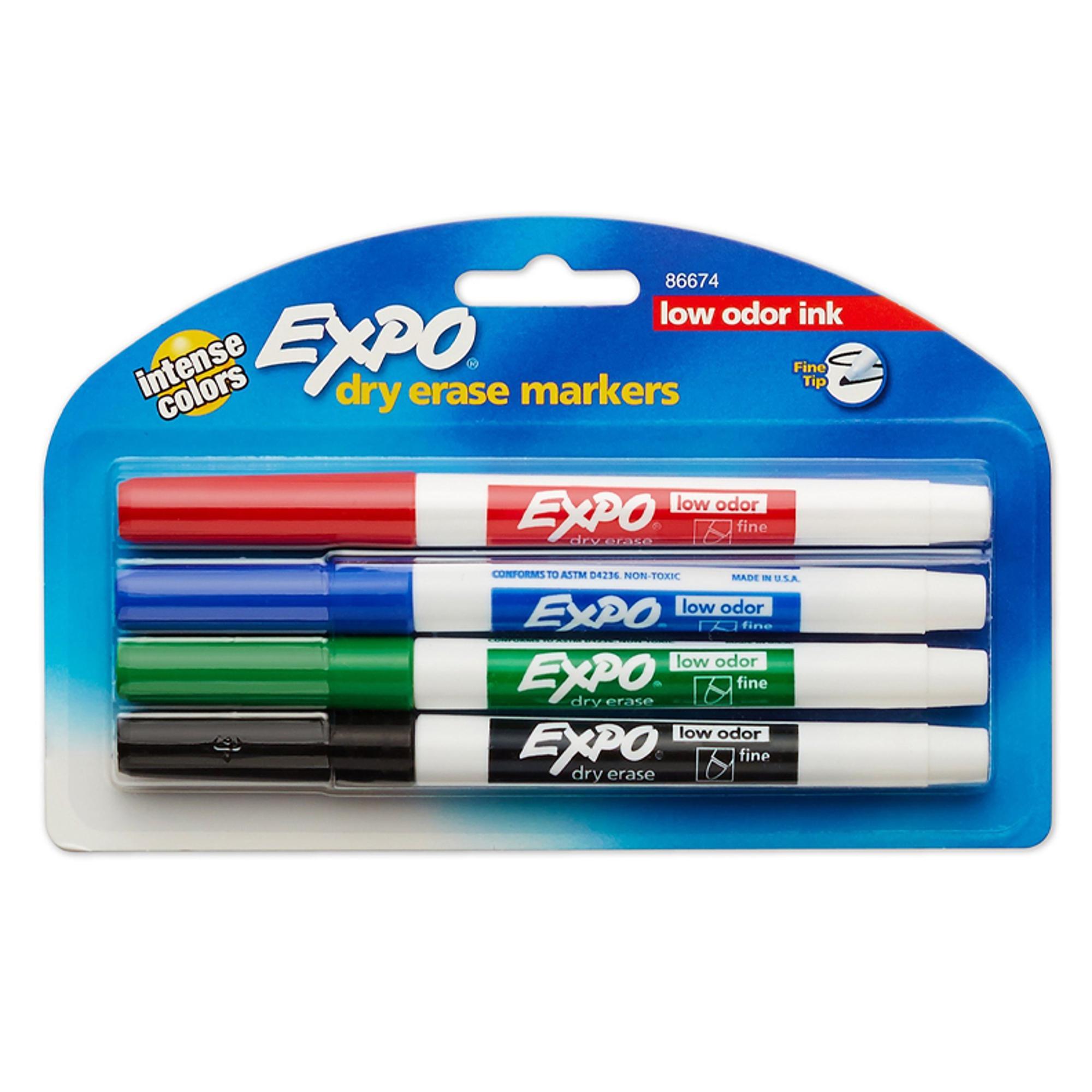 image of: MARKER DRY ERASE 4 PK