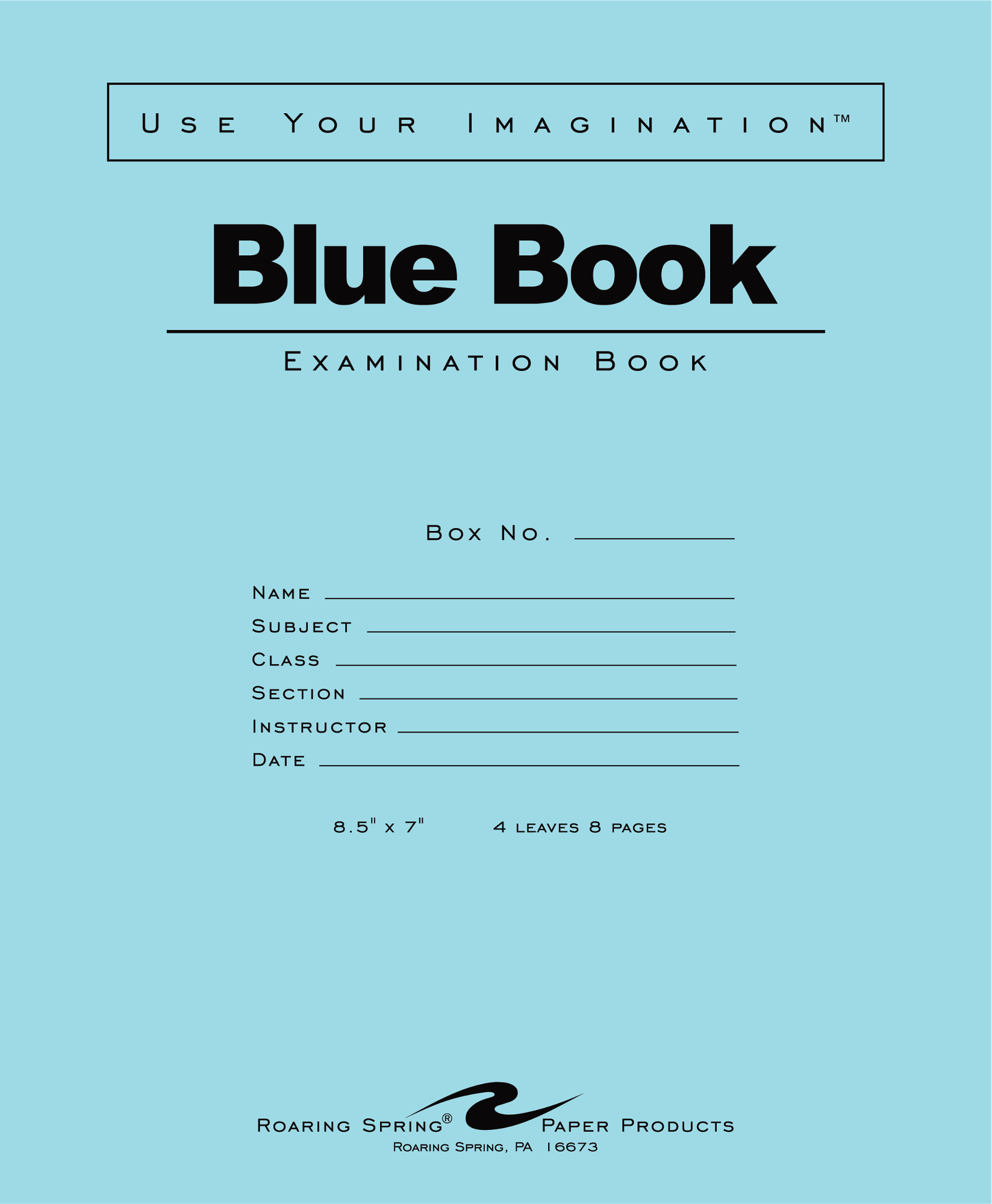 Product image 1 of 1 for BLUE BOOK 4 Page