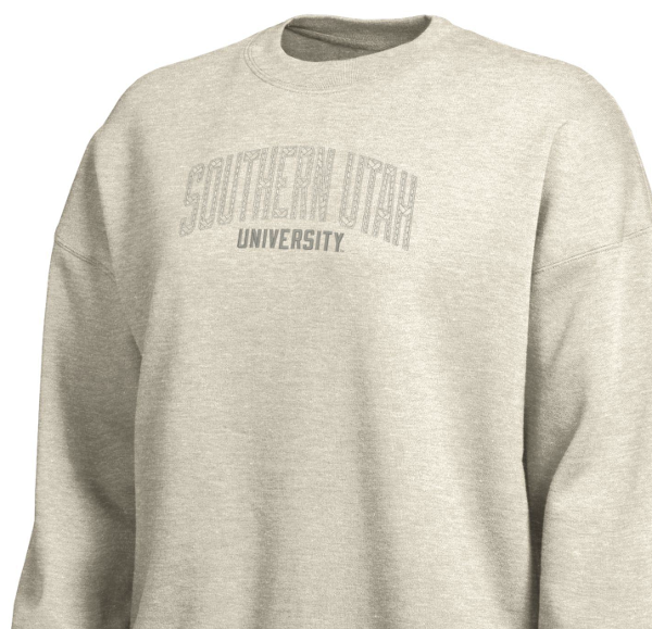 CHAMPIONS WOMENS CREW OATMEAL SOUTHERN UTAH UNIVERSITY; $49.99