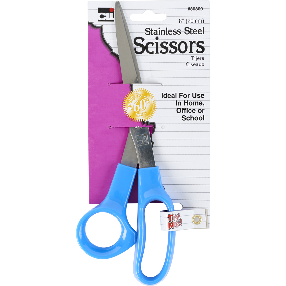 Product image 1 of 1 for Stainless Steel Office Scissors, Blue, 8in