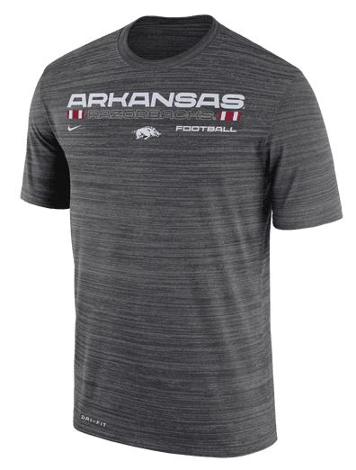 image of: Arkansas Razorbacks Velocity Legend Football Short Sleeve Tee- Grey