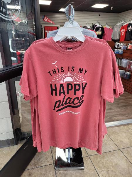 This is My Happy Place Union University Dyed Ringspun Tee; $30.99
