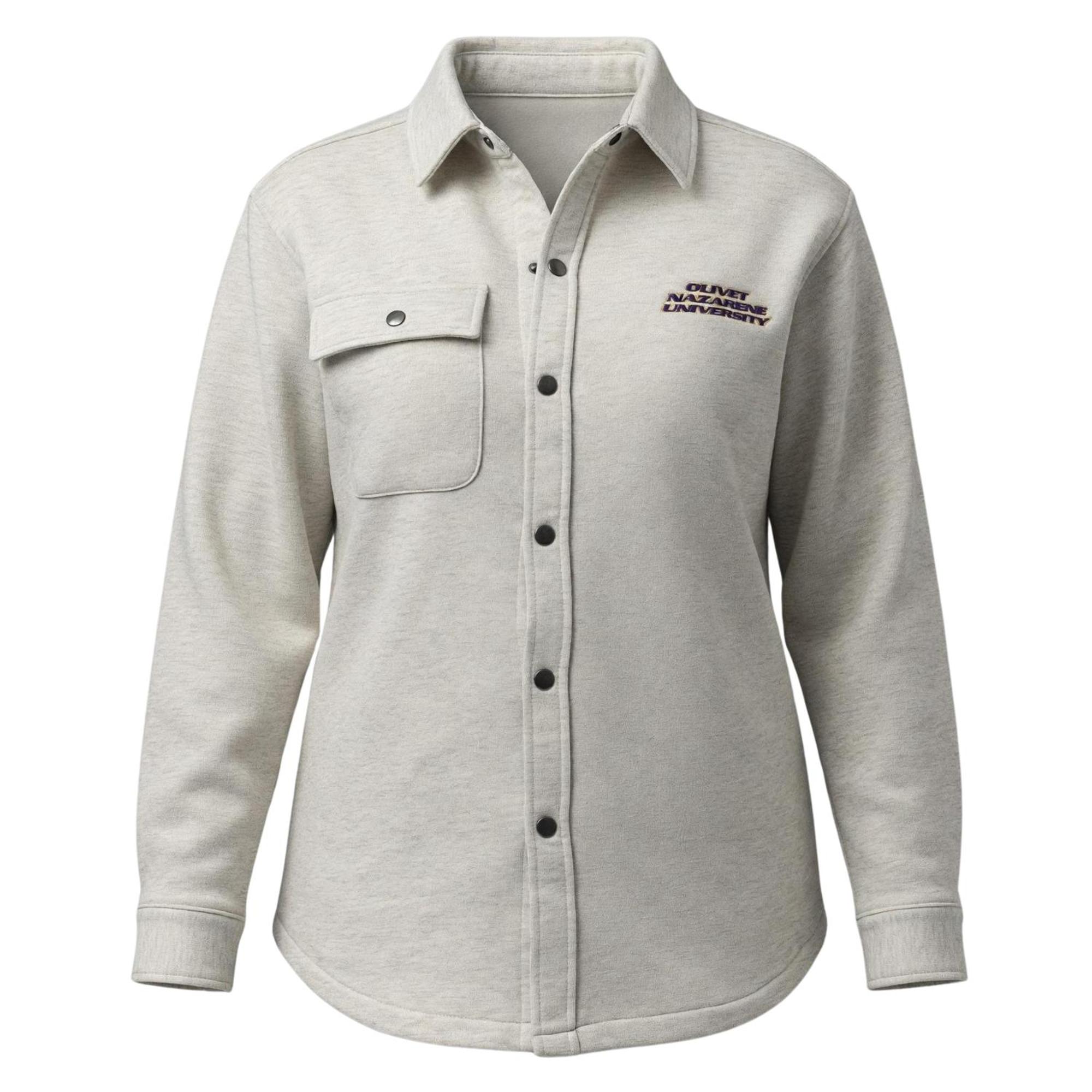 Product image 1 of 2 for Olivet Nazarene University Charles River Oatmeal Shacket, Ash Grey