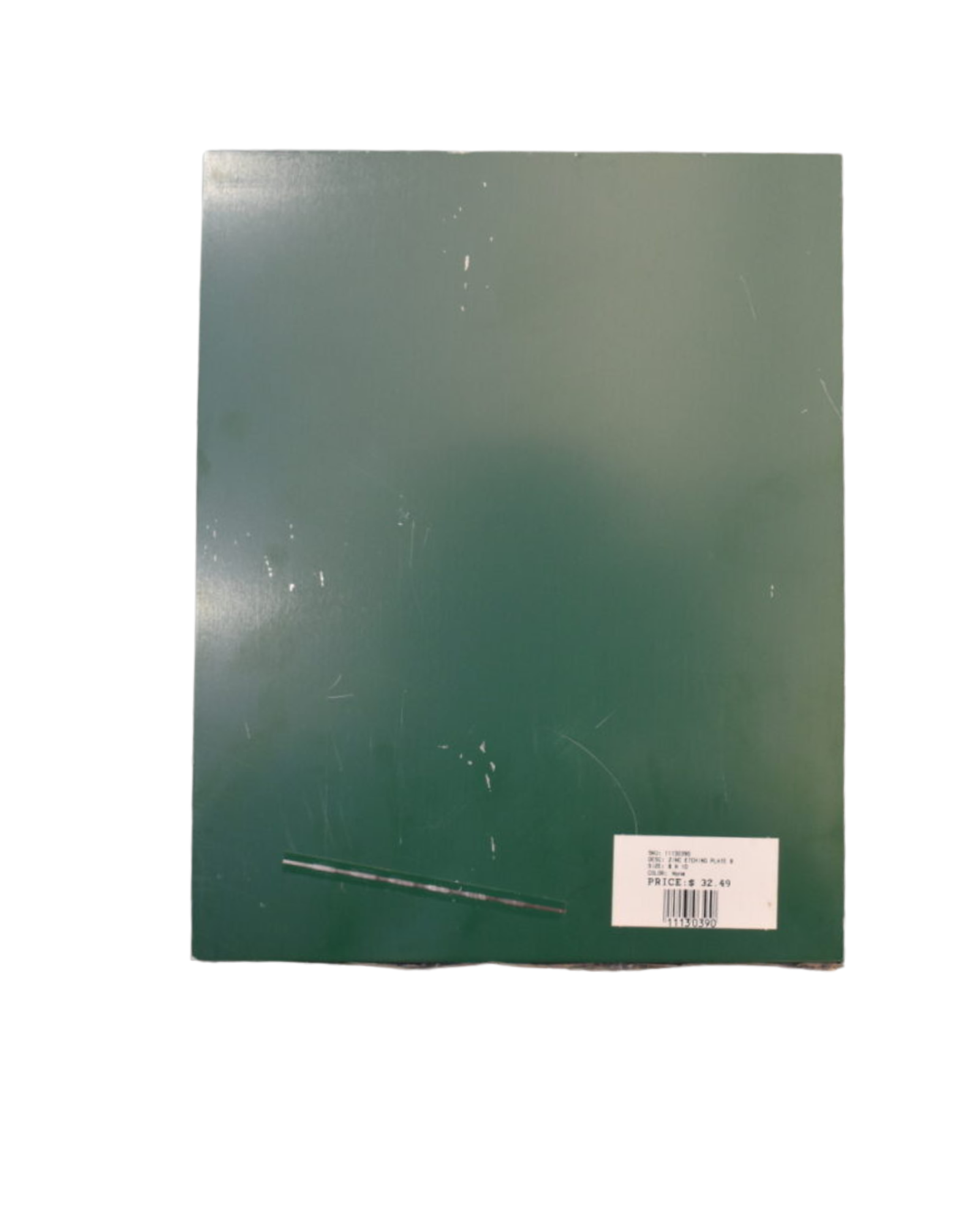 image of: ZINC ETCHING PLATE 8 X 10