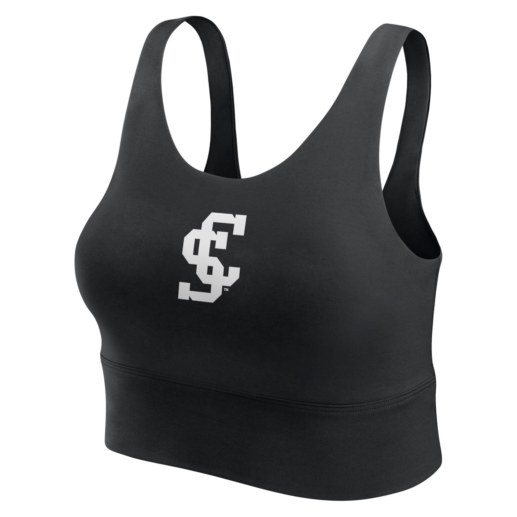 image of: Santa Clara Broncos Women's Nike Performance Longline Sports Bra, Black