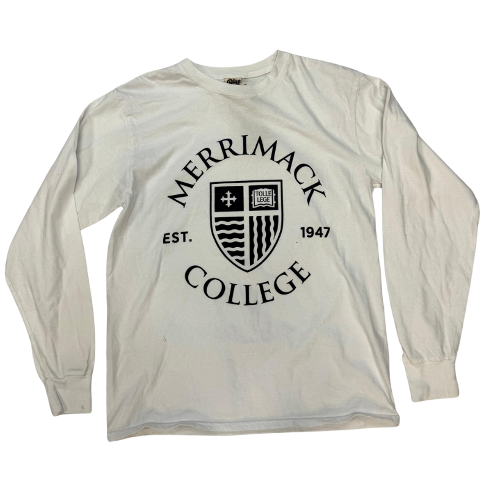 image of: Merrimack Circle Shield Ringspun Long-sleeved White