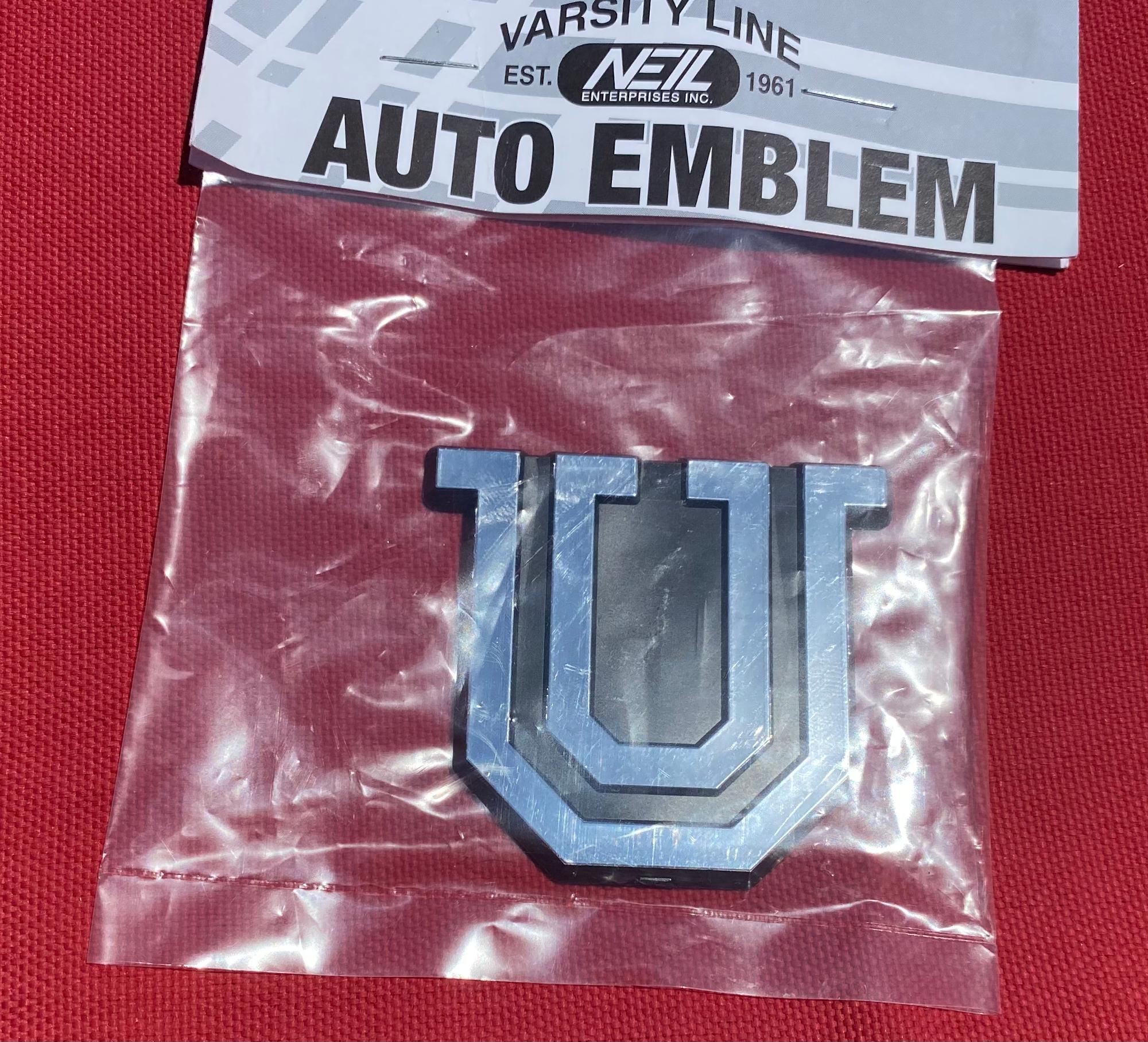 image of: Union Monogram Plastic Chrome Auto Emblem