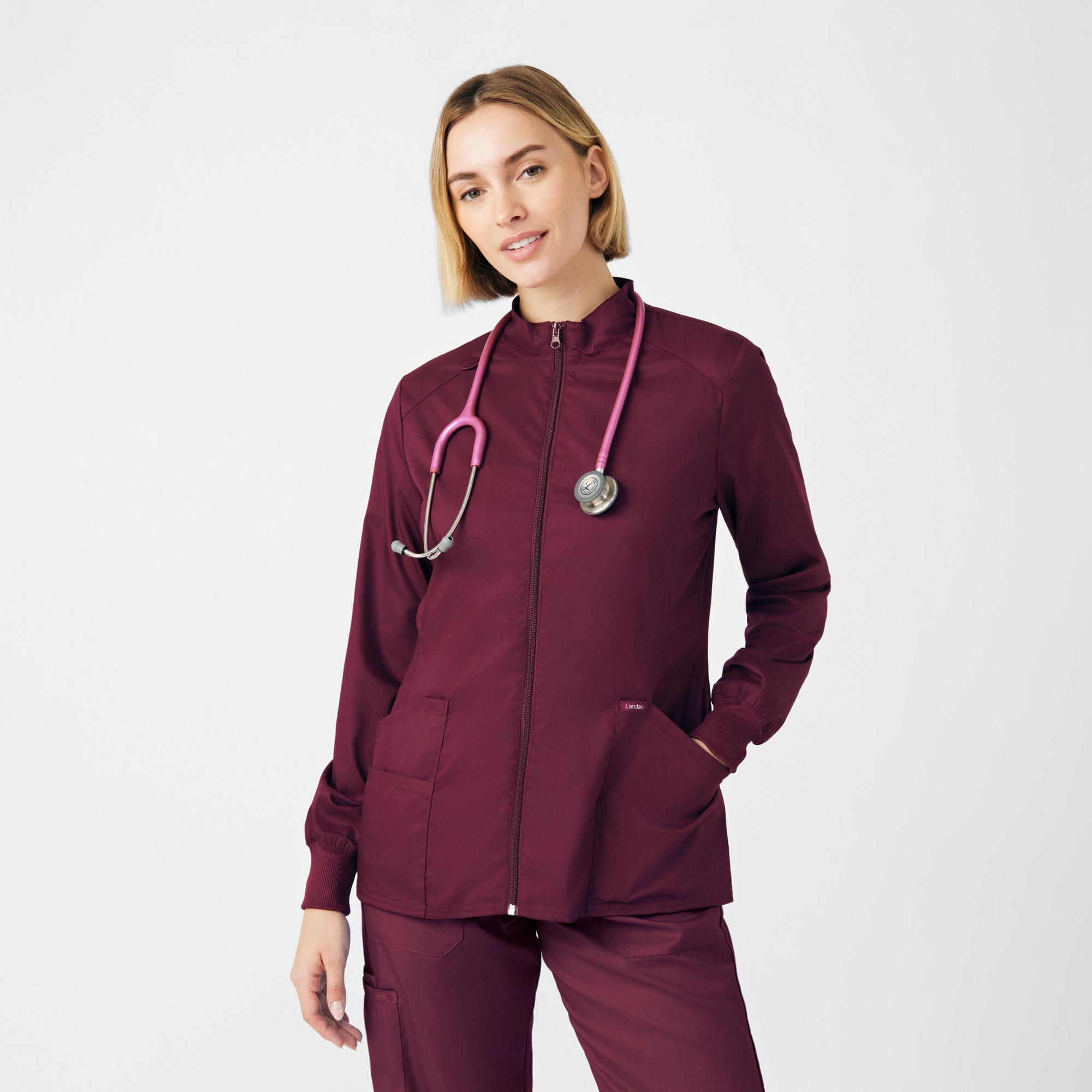 Variant 3 of 3 for Womens ProFlex 3-Pocket Scrub Jacket