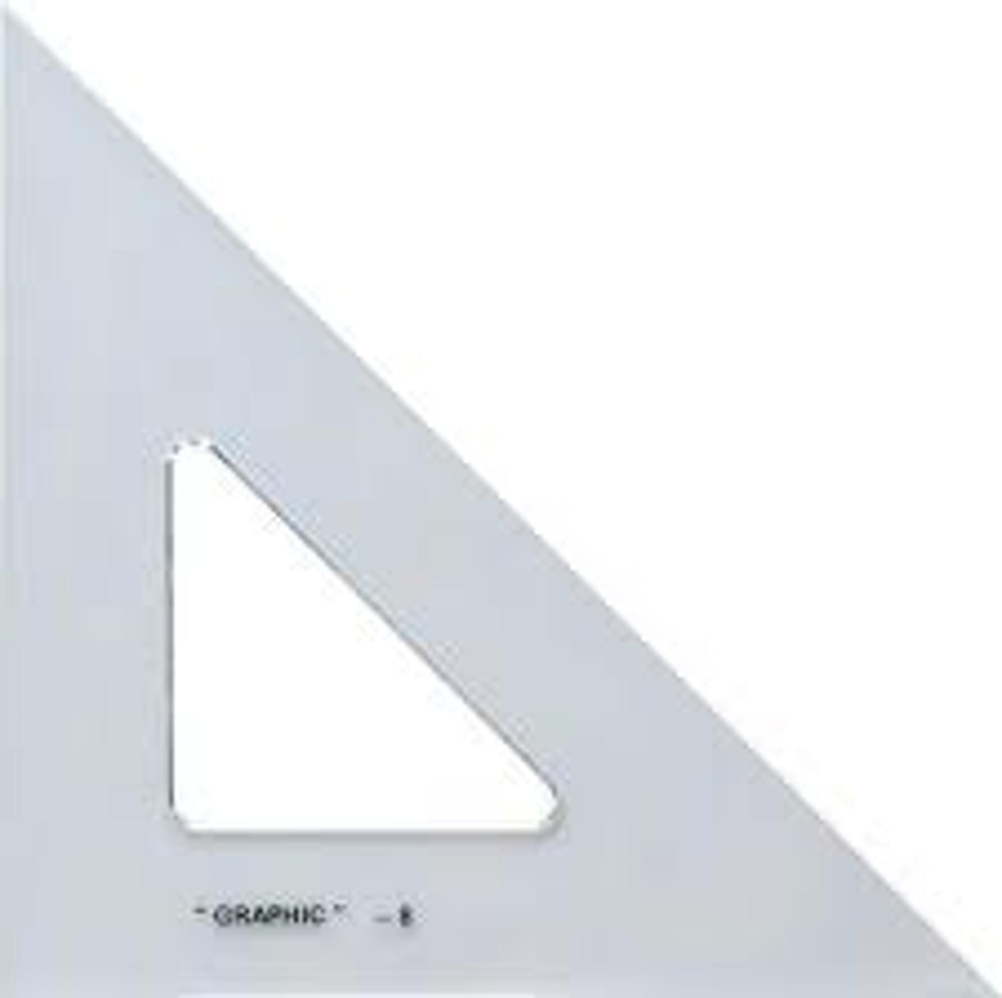 image of: -Alvin 8" Transparent 45/90 Triangle