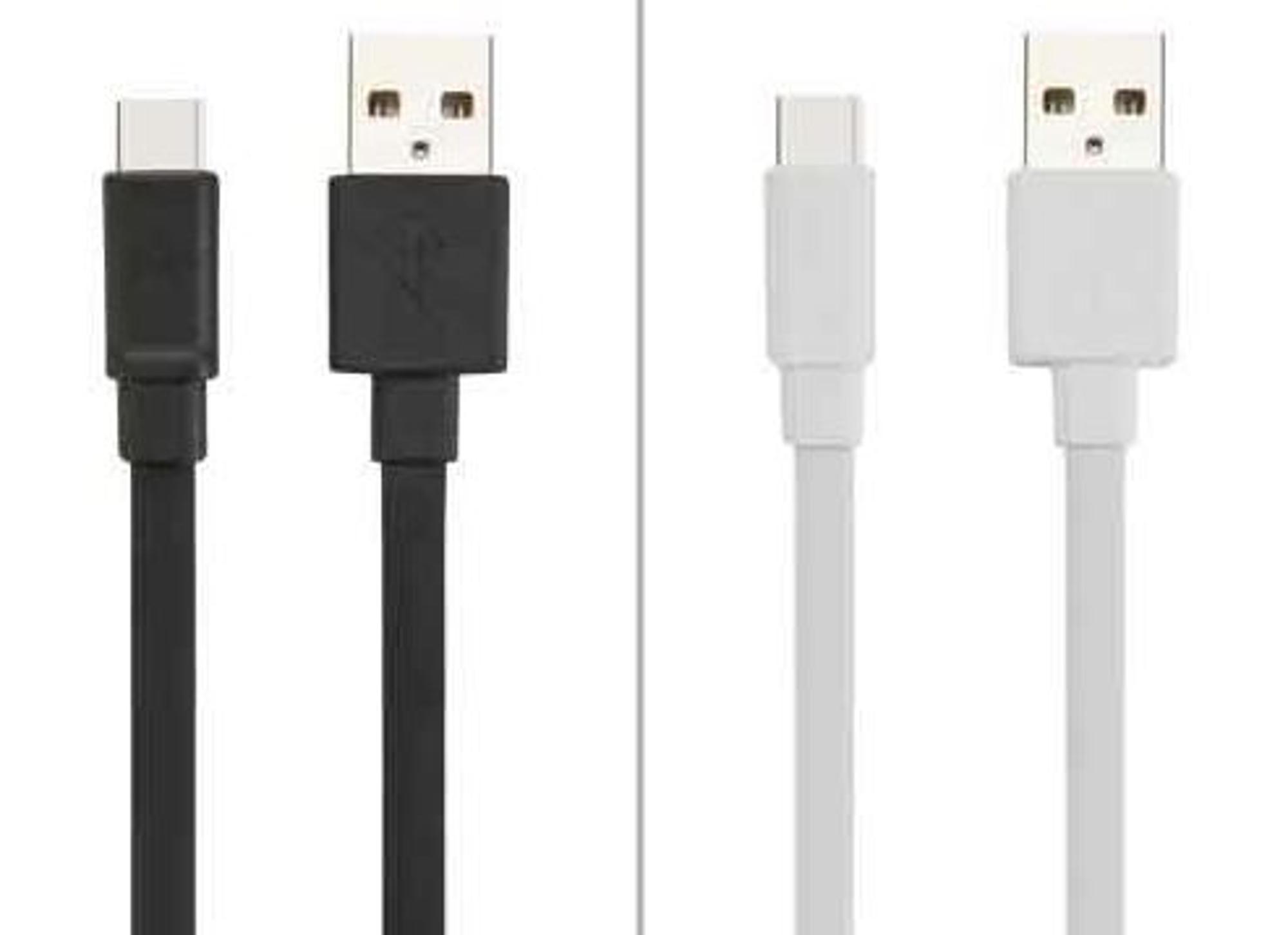 image of: USB-C to USB-A Android 3ft Cable Black/White
