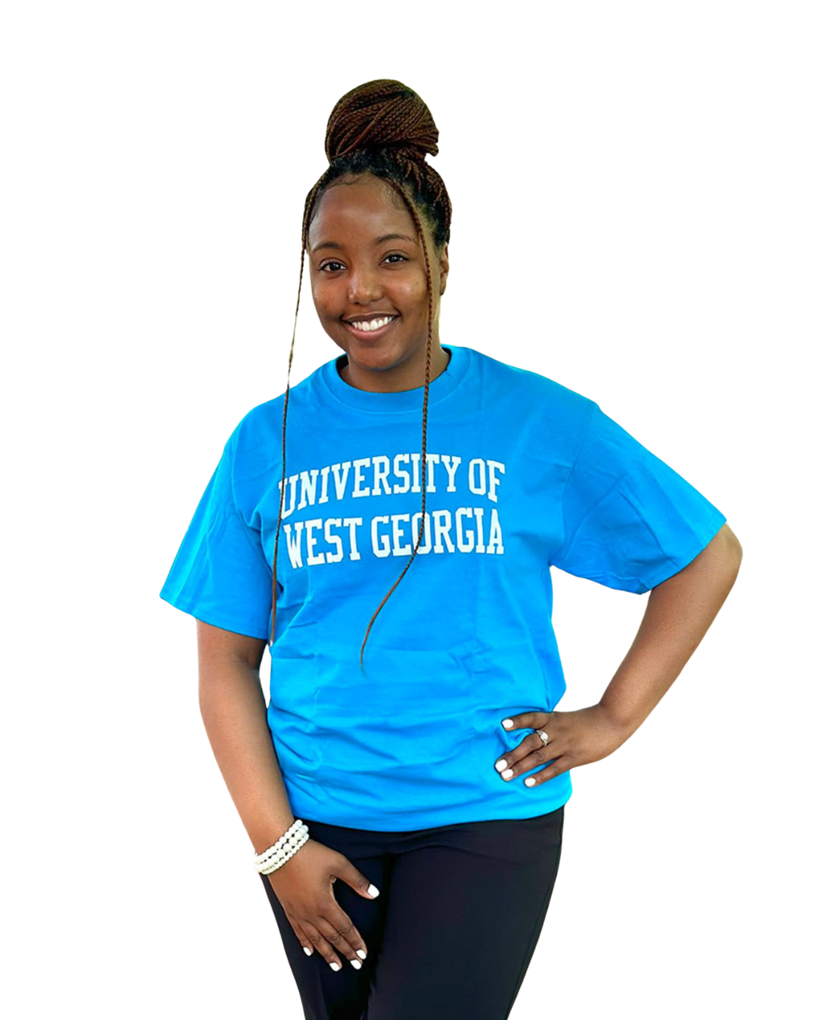 Variant 18 of 20 for UNIV. WEST GA TEXT ROLLED TEE