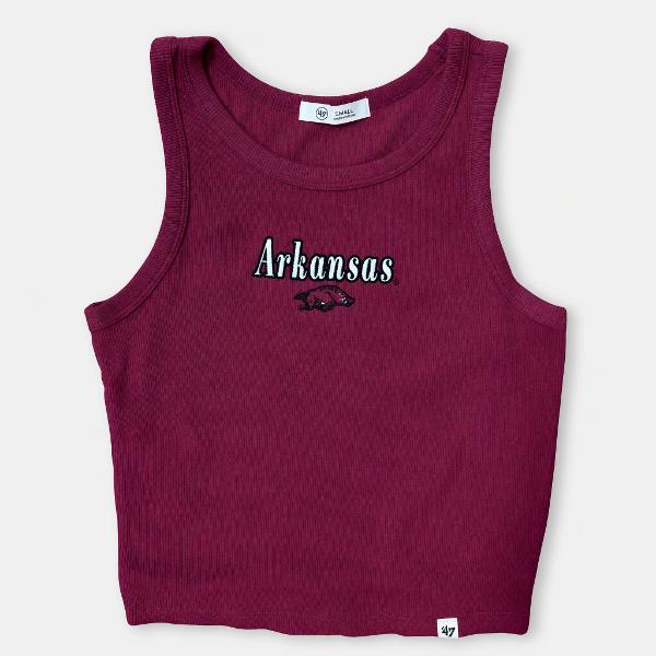 Arkansas Razorbacks '47 Brand Straight Cut Baby Rib Tank; $40.00