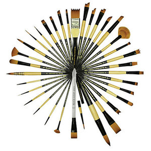 image of: Dynasty Black Gold Long Handle Brushes