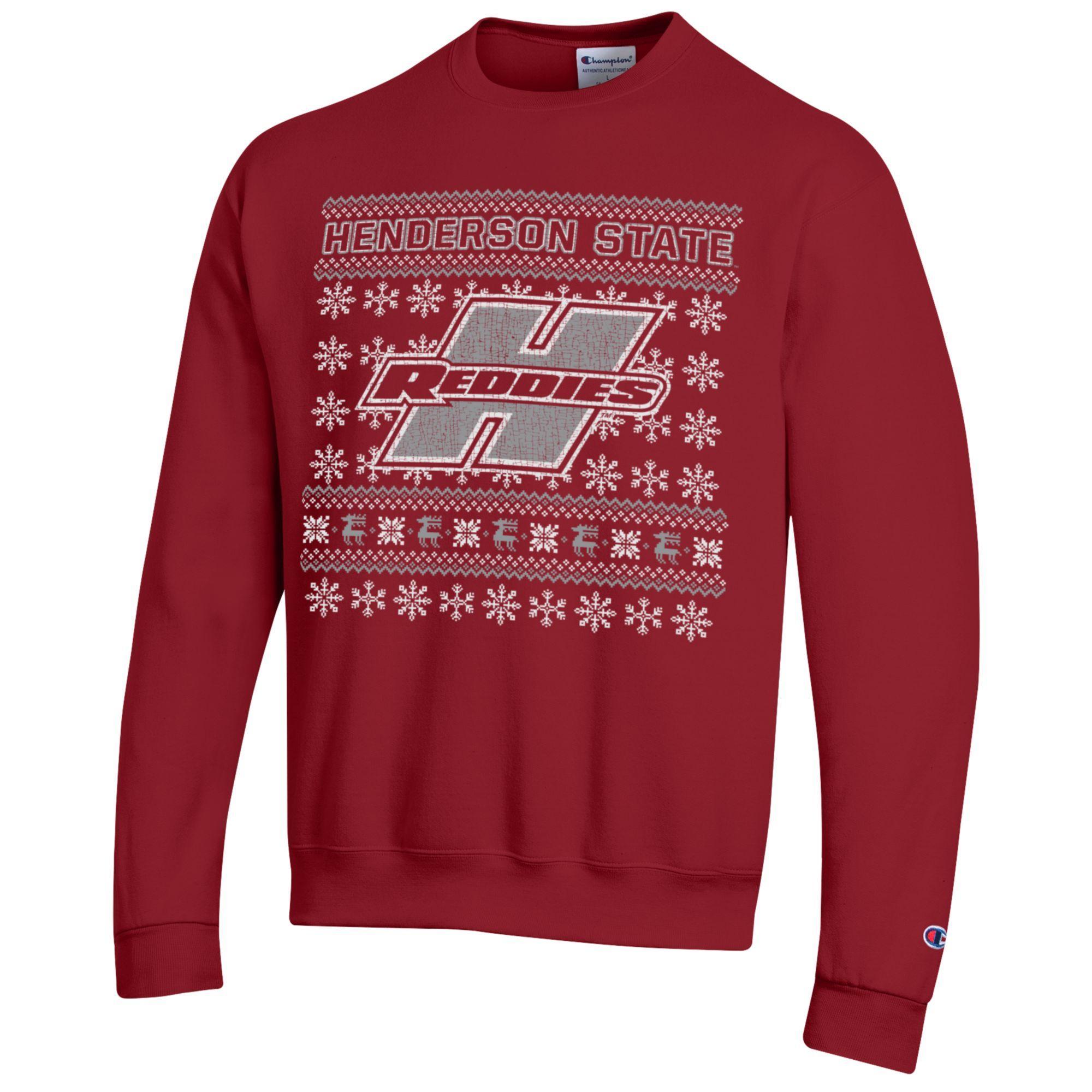 image of: Henderson State Reddies Christmas Powerblend Fleece Crew