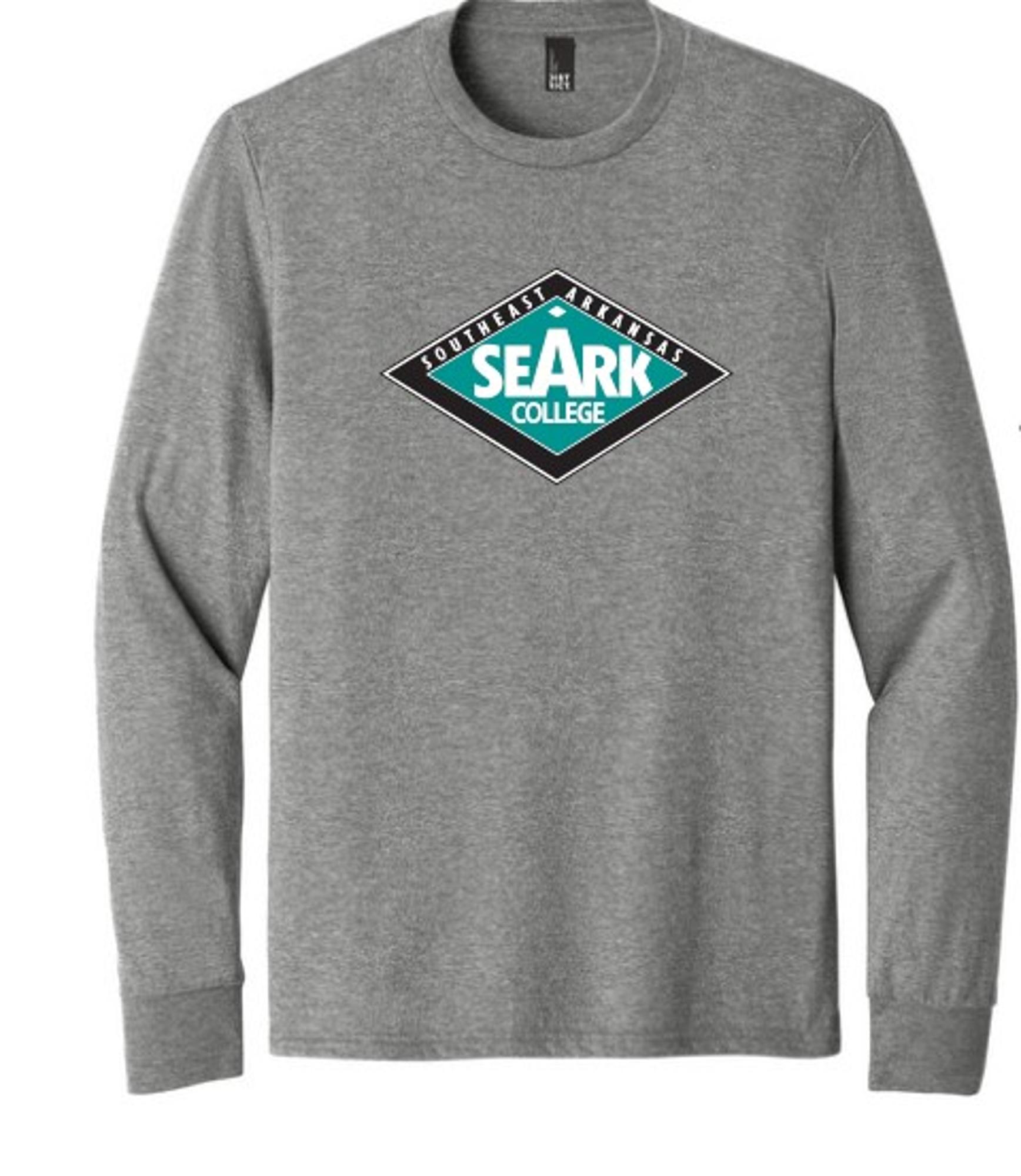 Product image 1 of 1 for Southeast Arkansas College Diamond Tri-Blend Long Sleeve Tee, Grey Frost