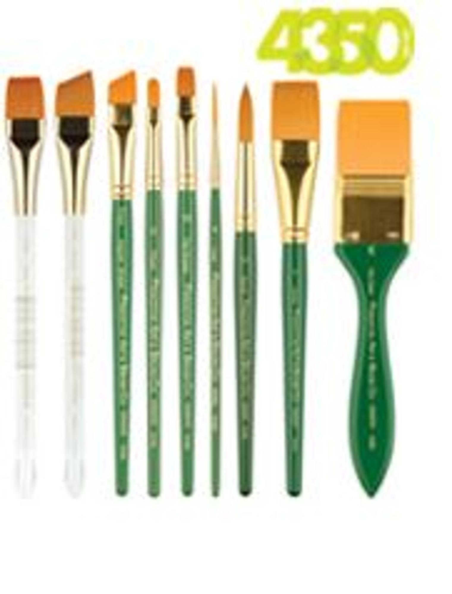image of: Lauren 4350 Golden Synthetic Short Handle Brushes