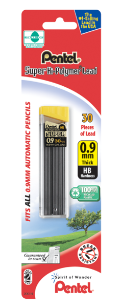 Pentel .9mm Super Hi-Polymer Replacement Lead; $3.98