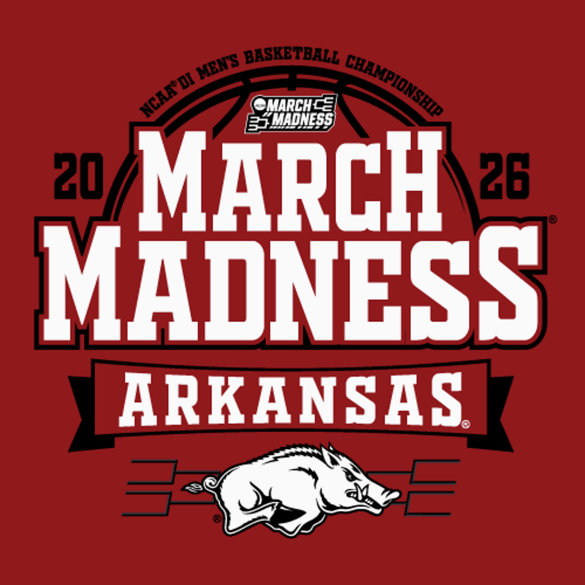 Product image 1 of 1 for Arkansas Razorbacks March Madness Tee