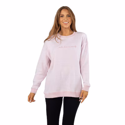 image of: Santa Clara University Women's Warm Up Knit Crew, Pink