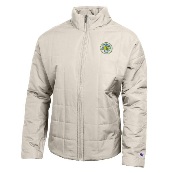 Womens Lightweight FZ Puffer Ivory Canvas LG; $96.99