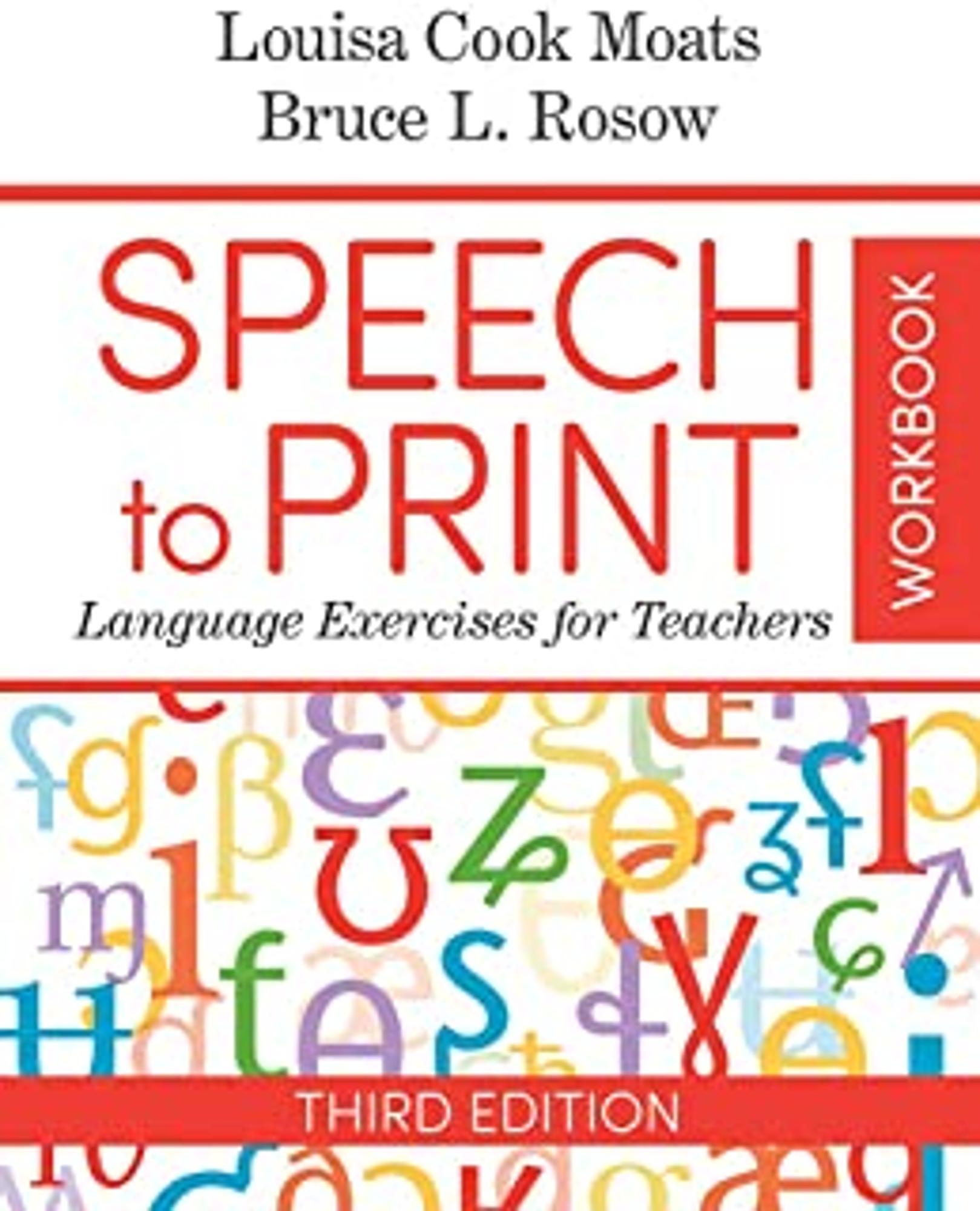 Cover image for SPEECH TO PRINT WORKBOOK