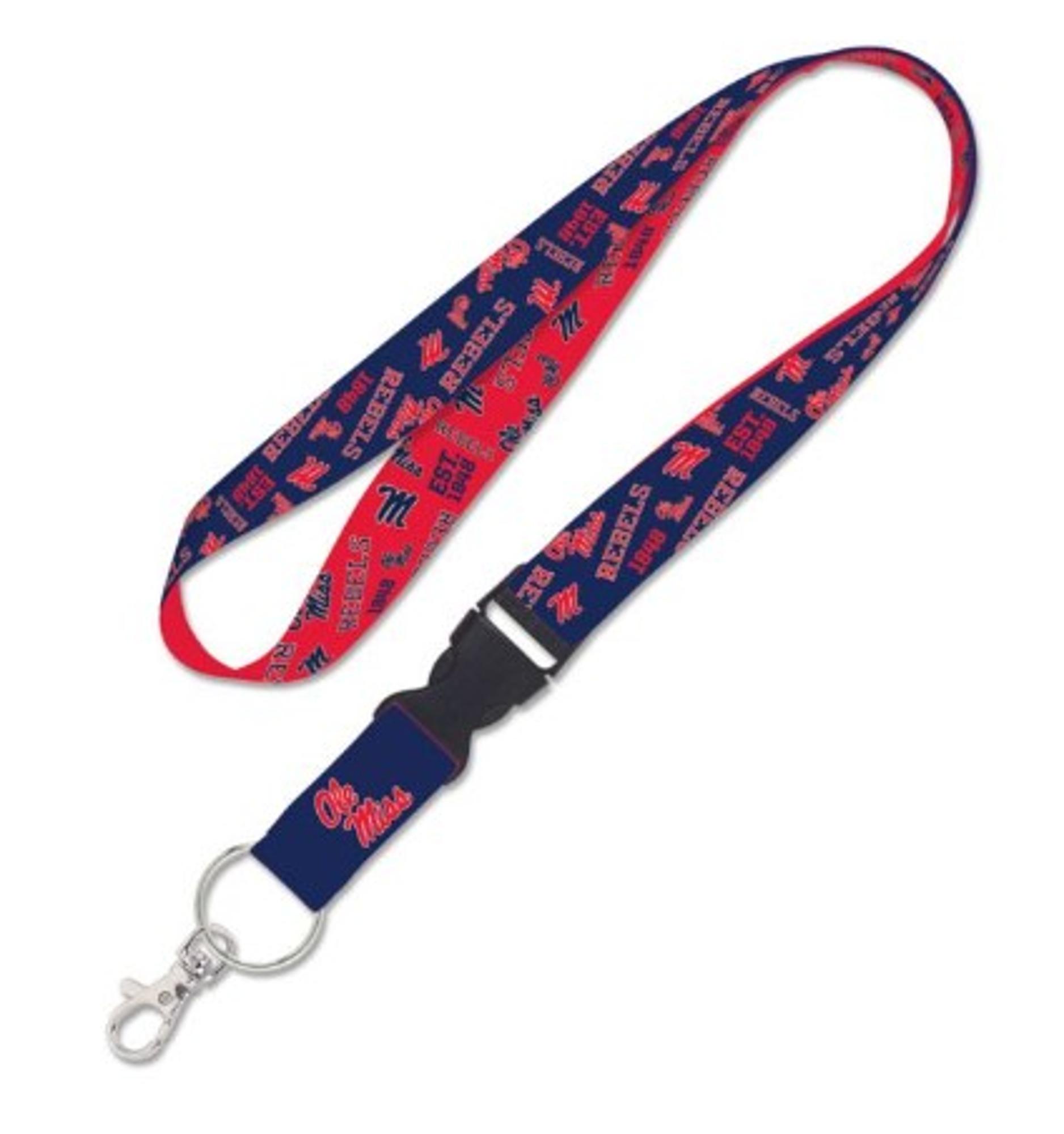 image of: Ole Miss Scatterprint Lanyard with Detachable Buckle