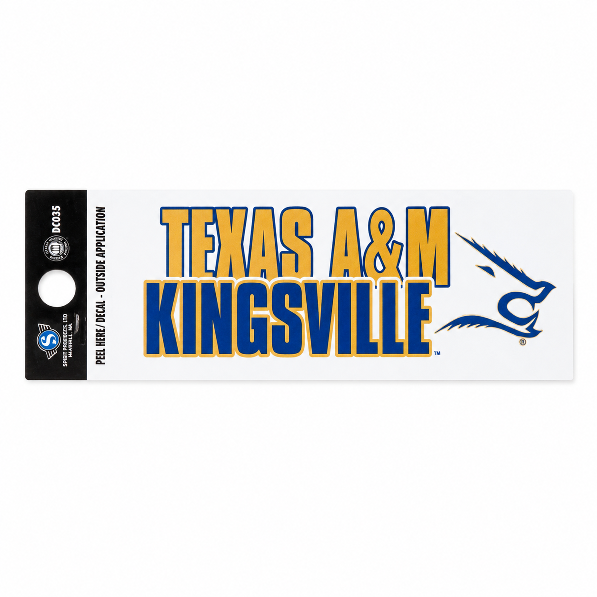 Product image 1 of 1 for YEL/BLU TAMUK Peel Away Decal 2"x5"