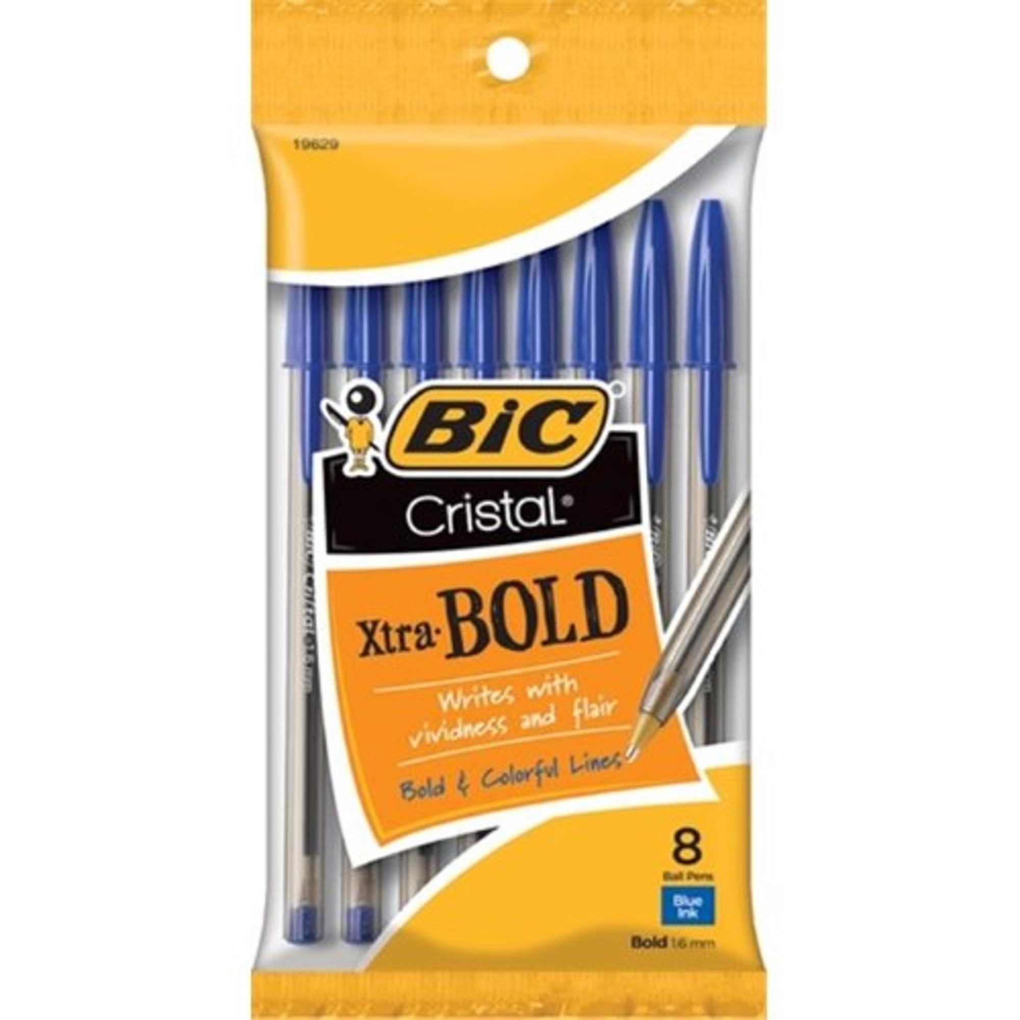 image of: BIC Xtra Bold Blue Pens 8 Pack