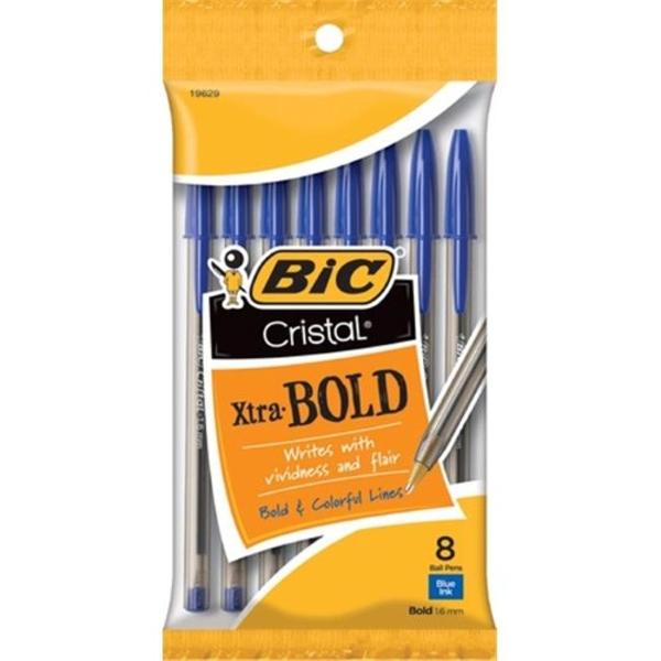 BIC Xtra Bold Blue Pens 8 Pack; $3.99