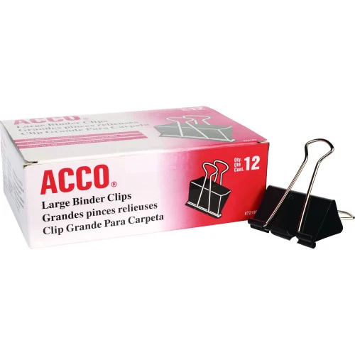 image of: ACCO BINDER CLIPS LARGE 1/DZ