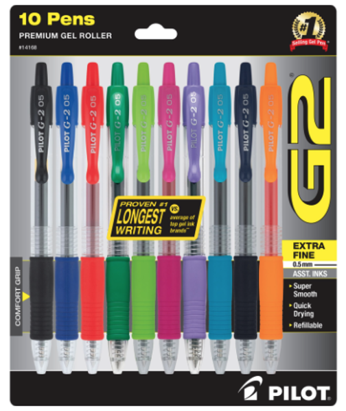 Pilot G2 Extra Fine - Asst 10pk Extra Fine; $24.99
