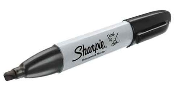 SHARPIE CHISEL TIP; $1.89