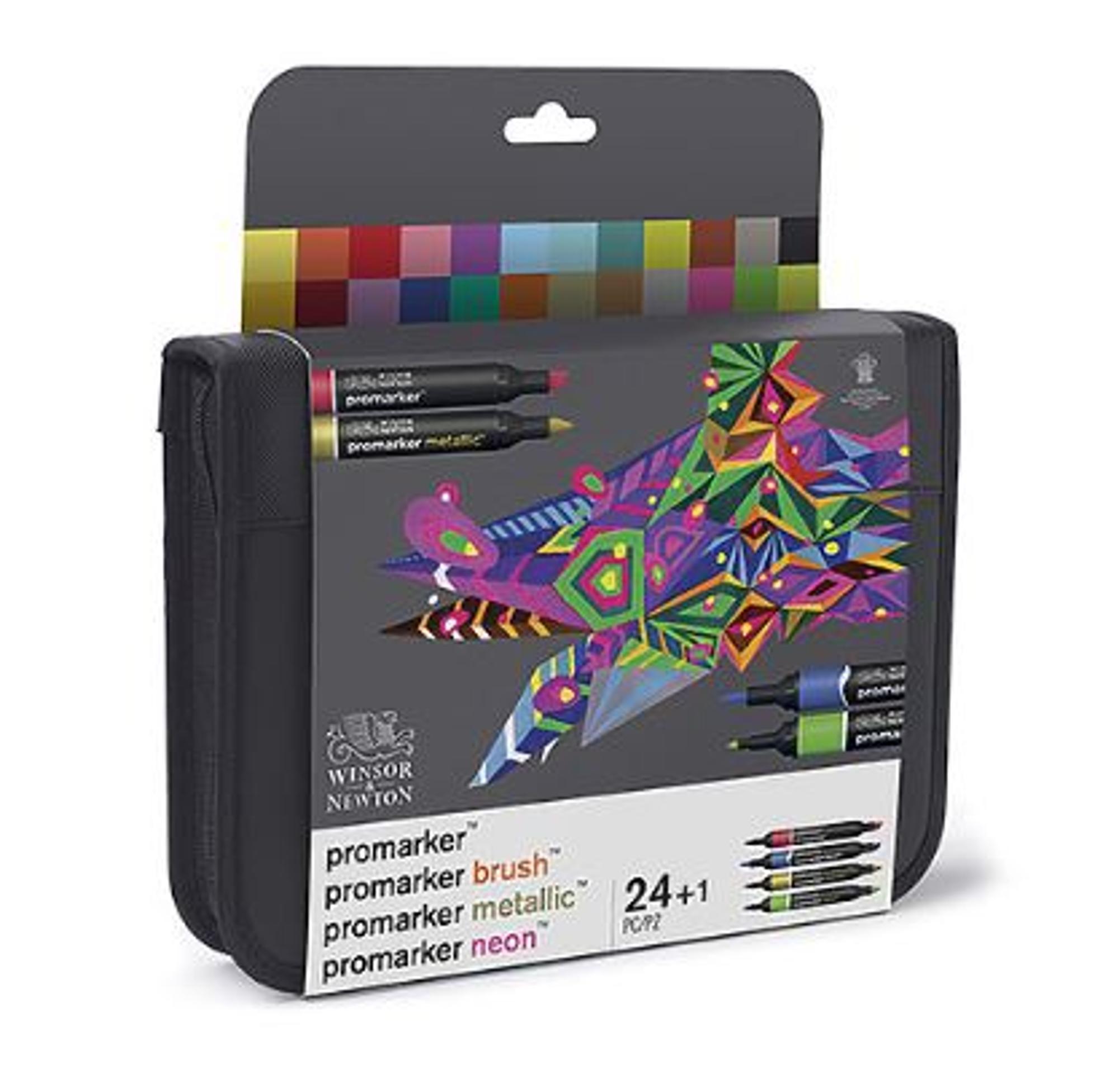 image of: Winsor Newton Promarker & Brushmarker Brush Marker set - 24pc